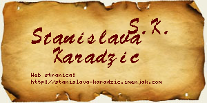 Stanislava Karadžić vizit kartica